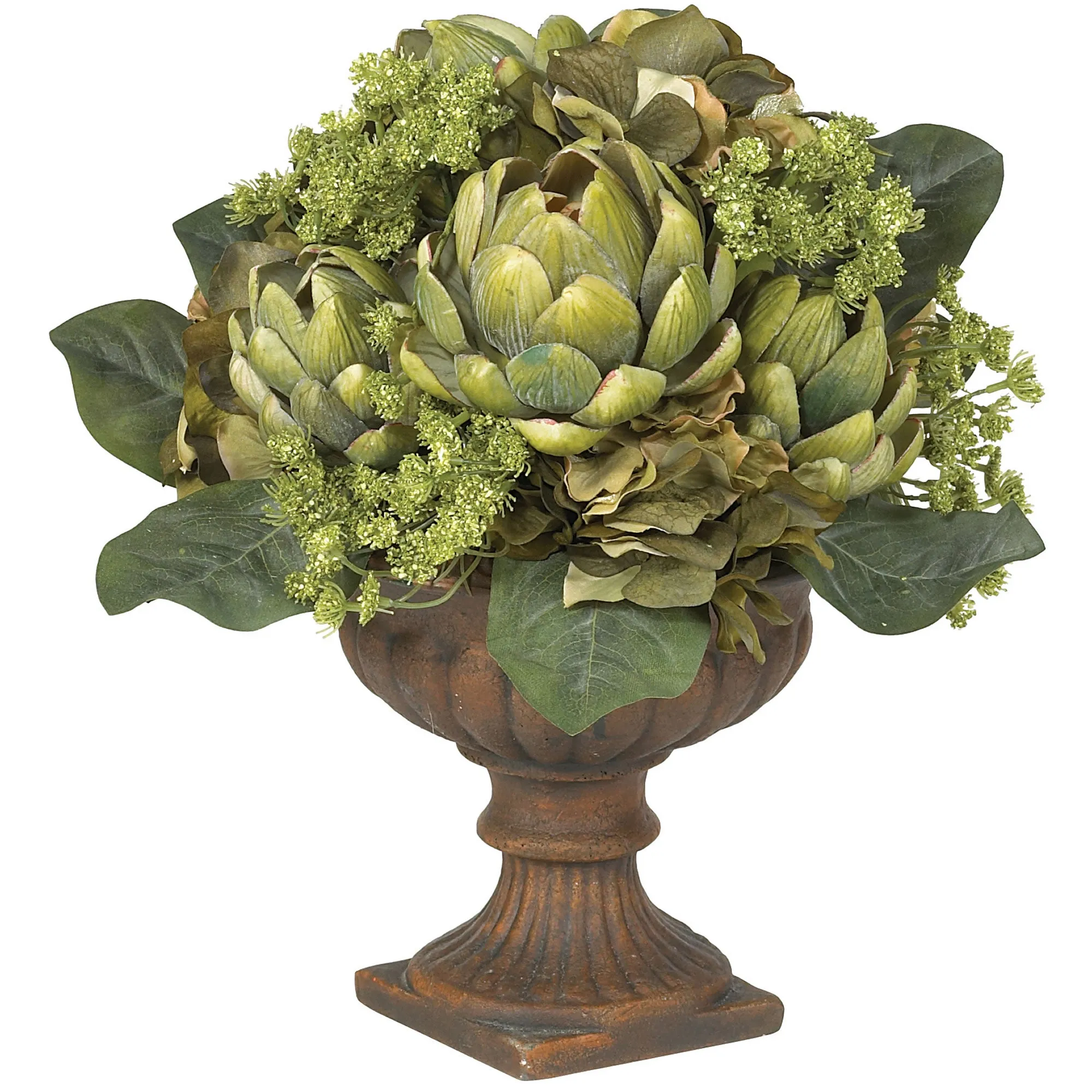 14" Artificial Artichoke Centerpiece Silk Plant - Low Maintenance, Life-Like & Vibrant Silk Plants For Busy People.