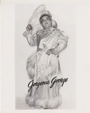 1950's AWA Gorgeous George (pre-printed autograph) Promo Photo