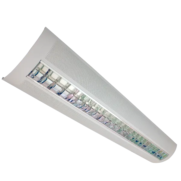 4 Foot LED Direct/Indirect Grille Fixture With Metal Shade, 50W, 120-277V, CCT Selectable 3500K / 4000K / 5000K