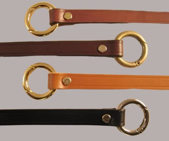 5/8 in. Leather Shoulder Purse Hand Bag Replacement Strap  w/Round Gate Rings - 4 colors