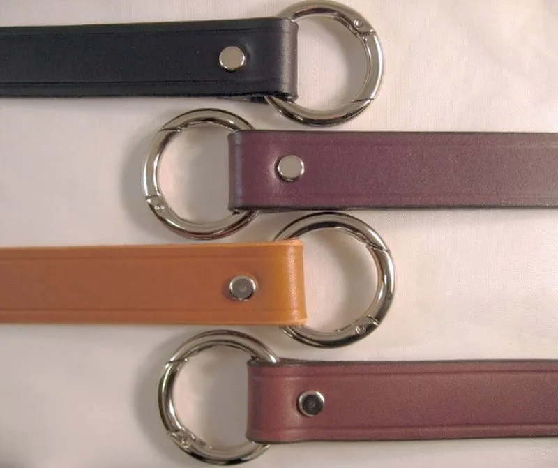 5/8 in. Leather Shoulder Purse Hand Bag Replacement Strap  w/Round Gate Rings - 4 colors