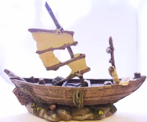 AQUARIUM DÉCOR CHINESE SHIP