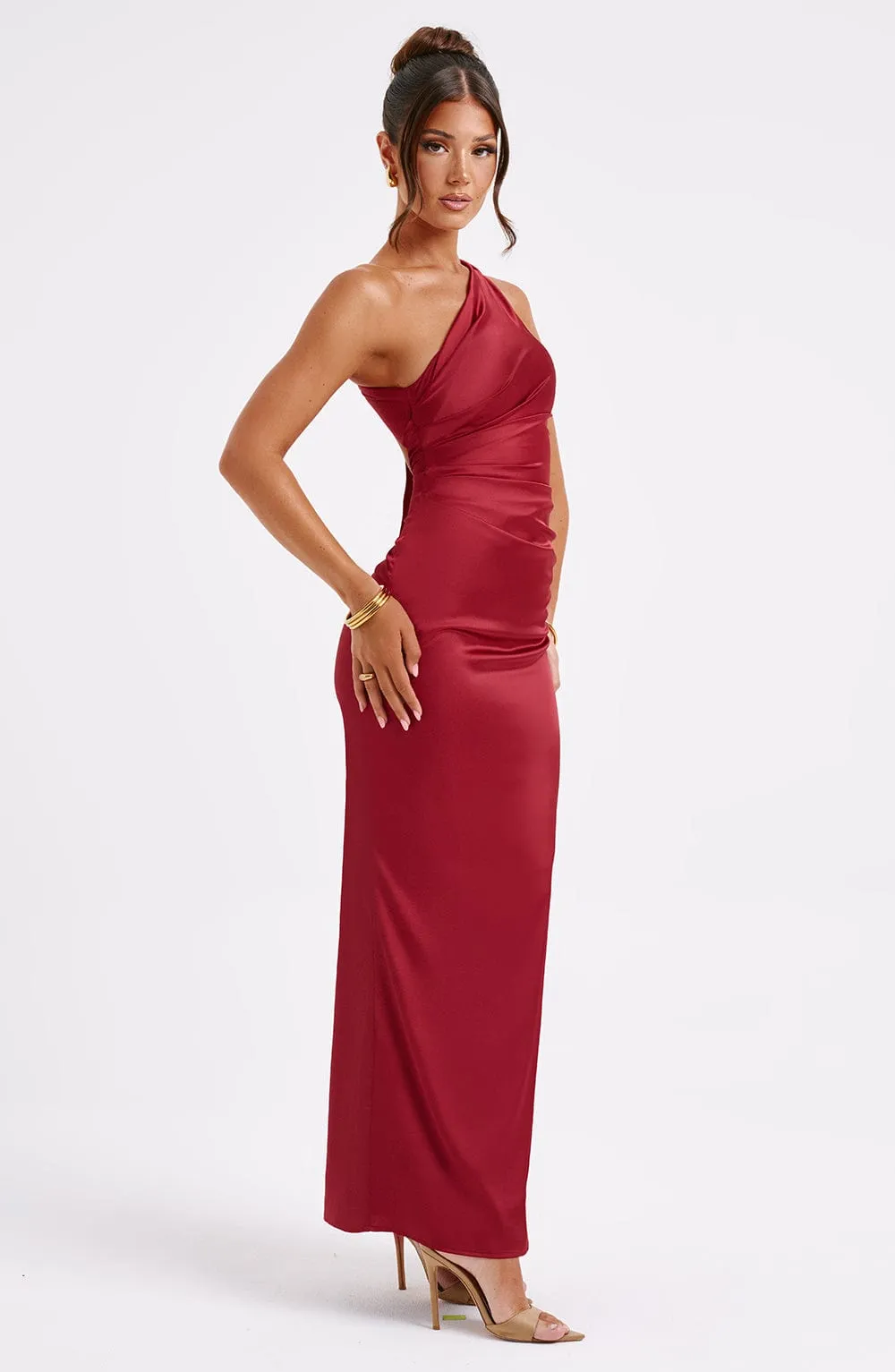 Arizona Maxi Graceful Dress - Wine