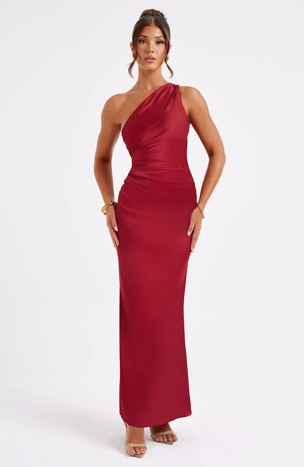 Arizona Maxi Graceful Dress - Wine