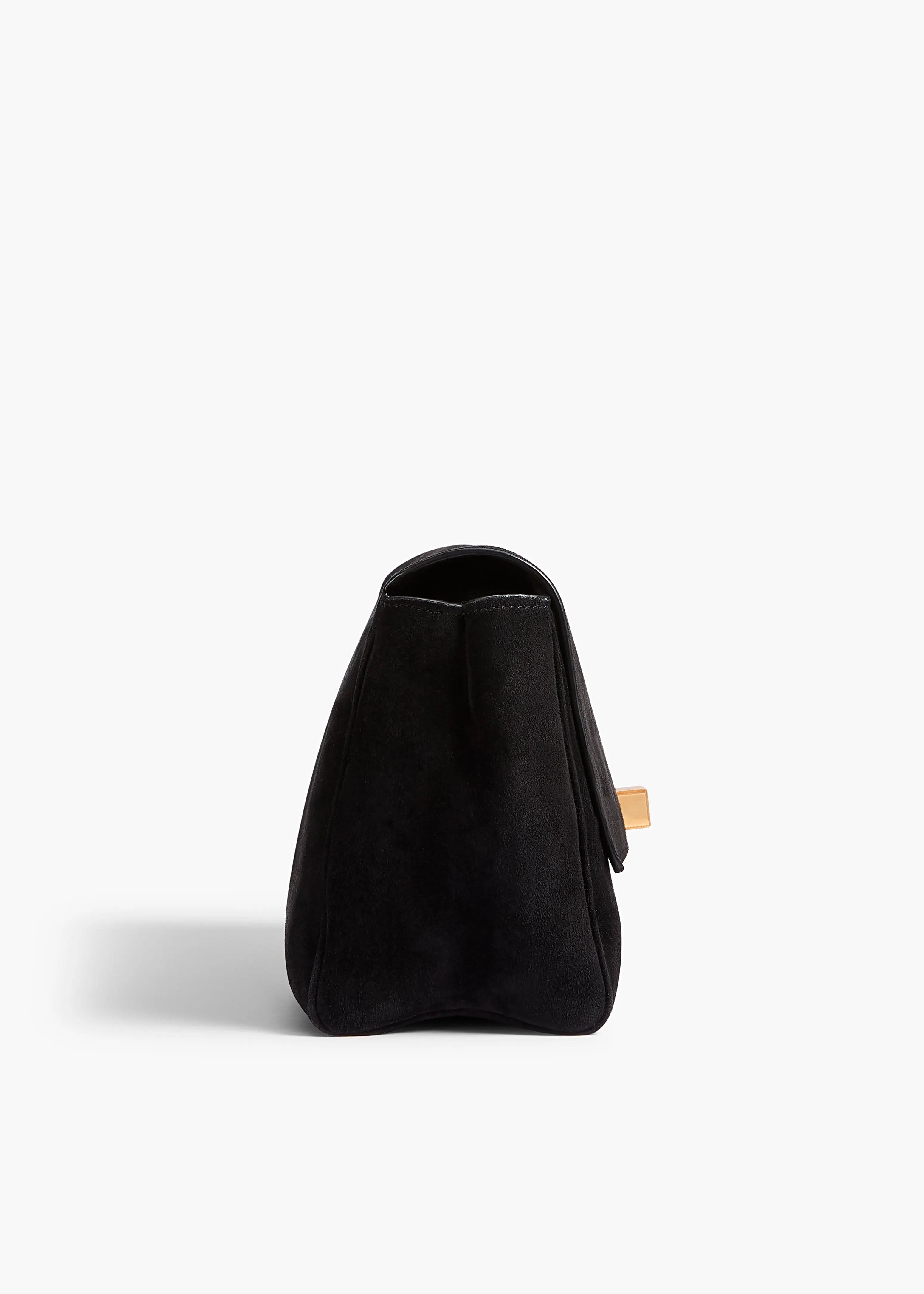 Audrey Crossbody Bag in Black Suede