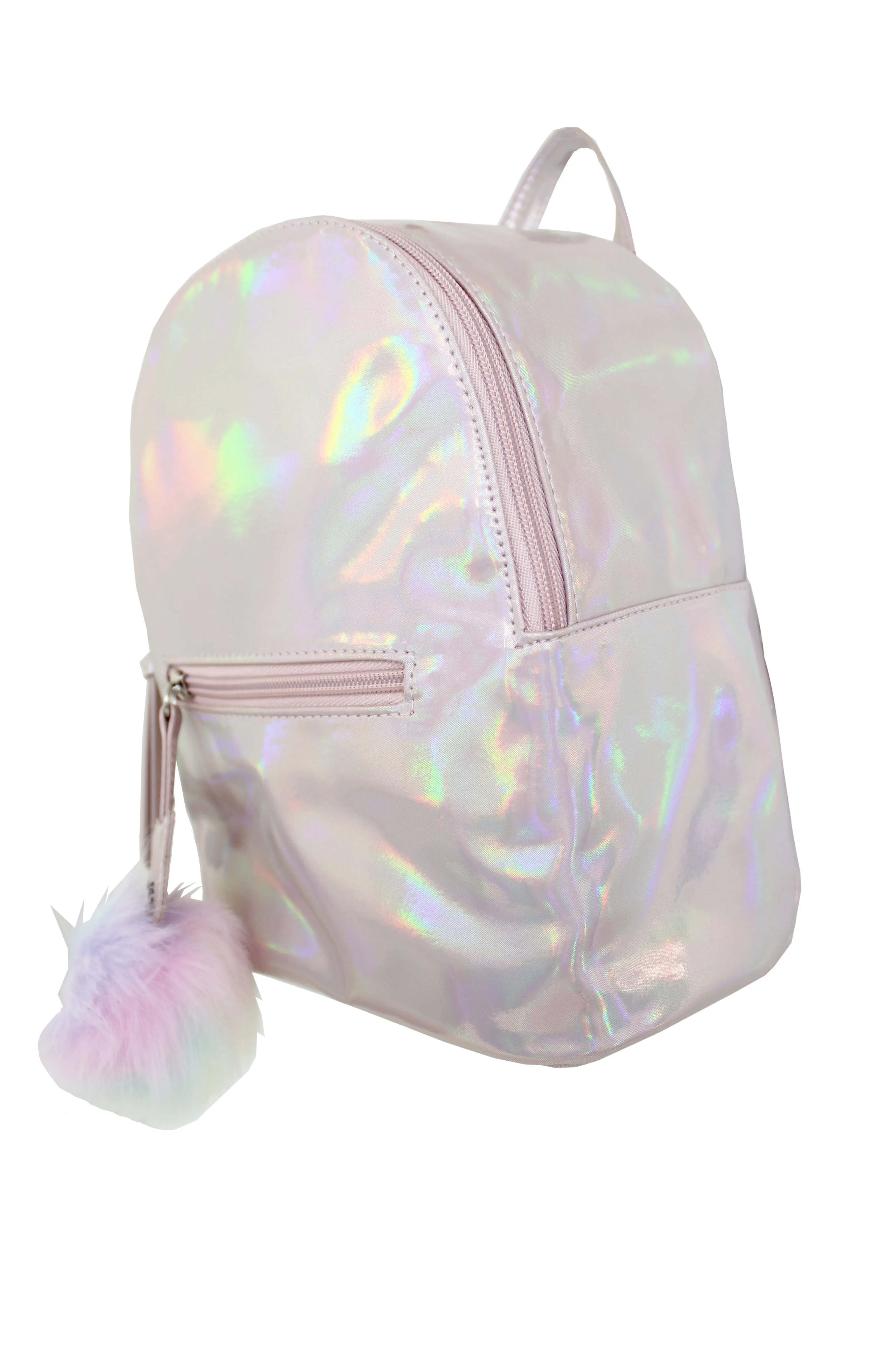 Backpack with Pom in Iridescent