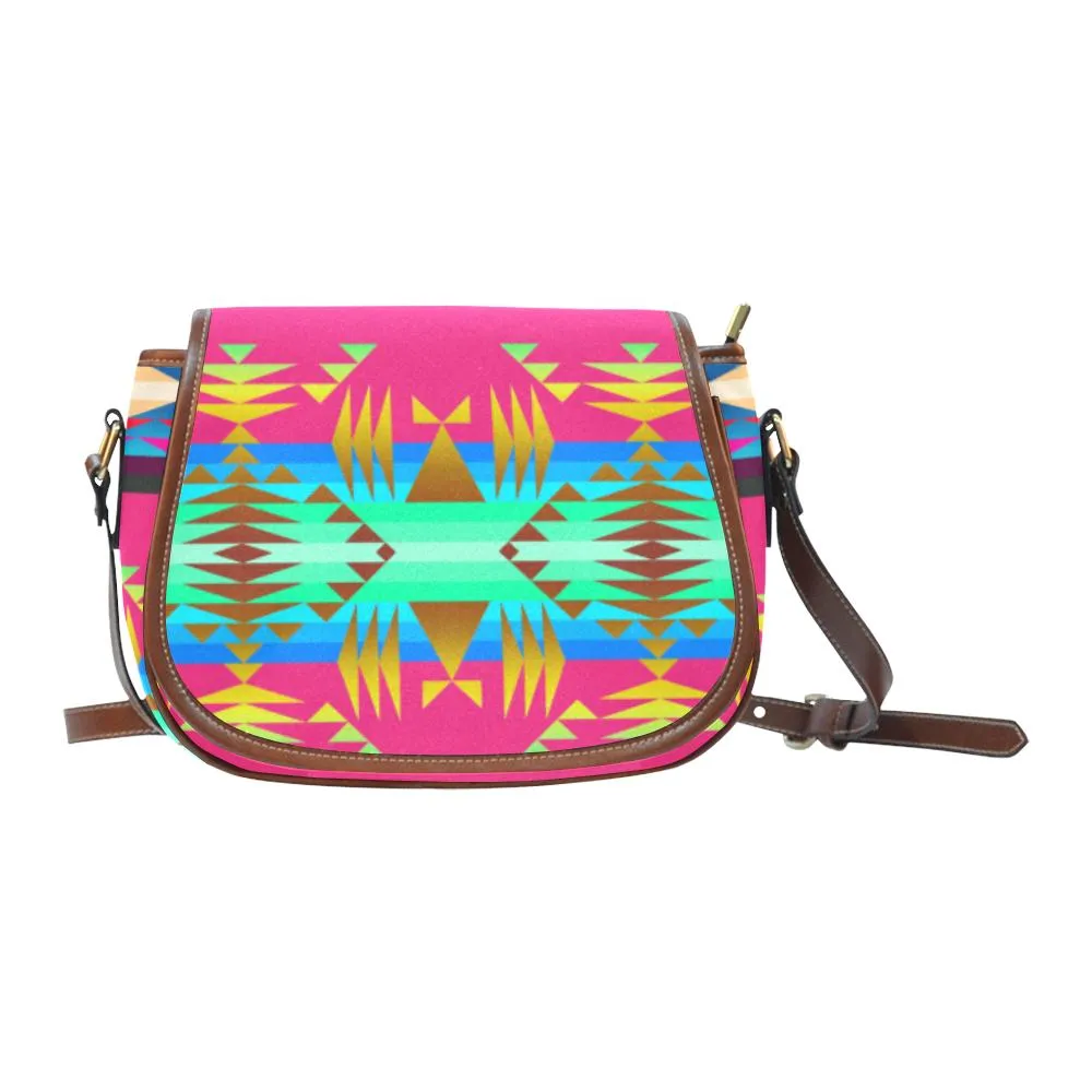 Between the Mountains Sunset Sky Saddle Bag/Small