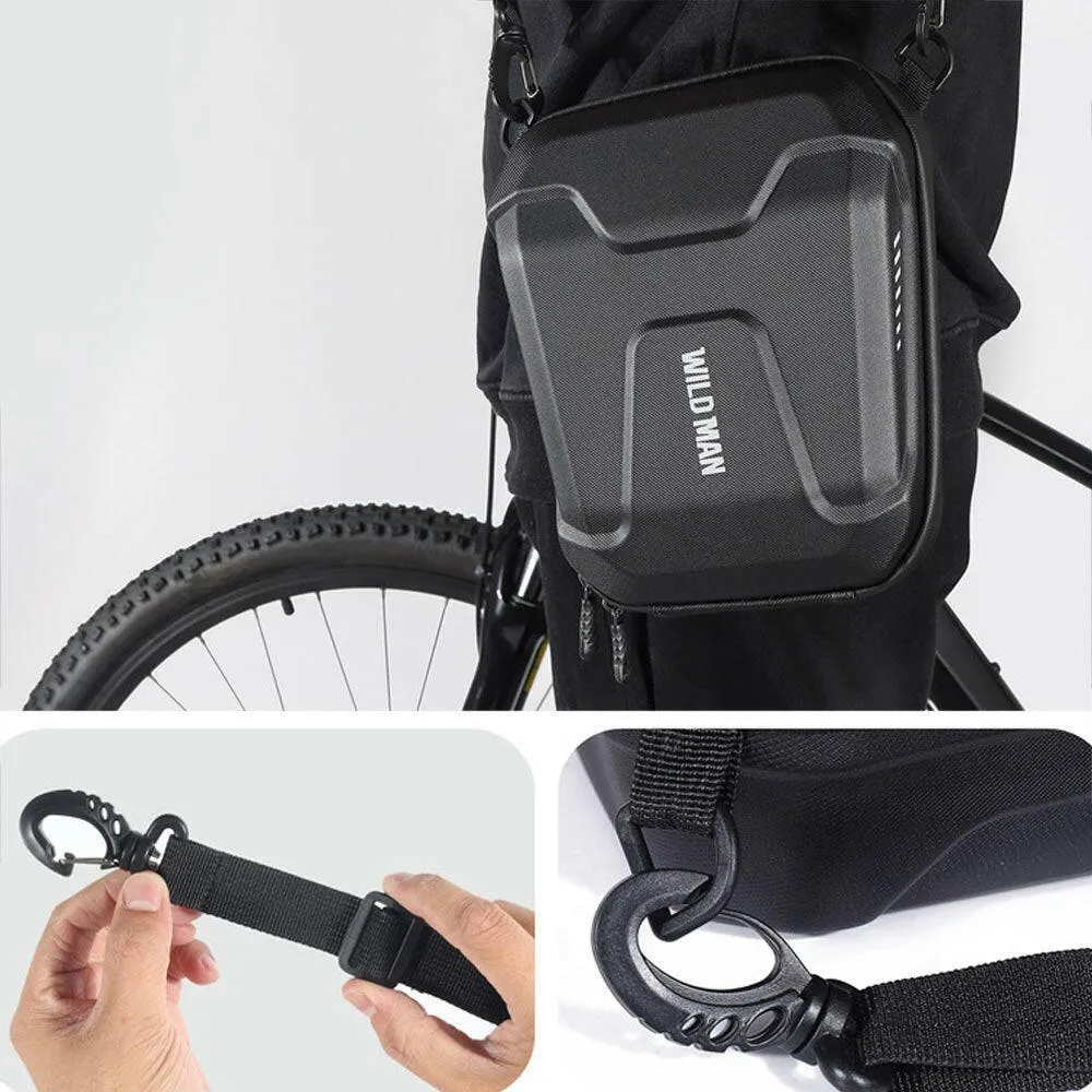 Bike Handlebar Bag Bicycle Front Hanging Bag Waterproof EVA Hard Shell 3L with Shoulder Strap for Mountain Bike Road Bike Electric Scooter