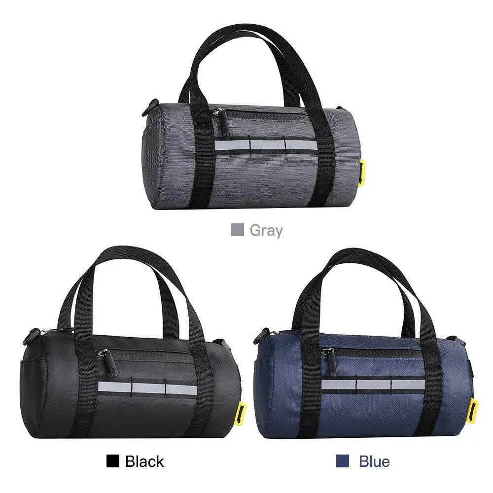 Bike Handlebar Bag Multifunction Handlebar Pouch Water Resistant Front Frame Bag with Detachable Shoulder Strap