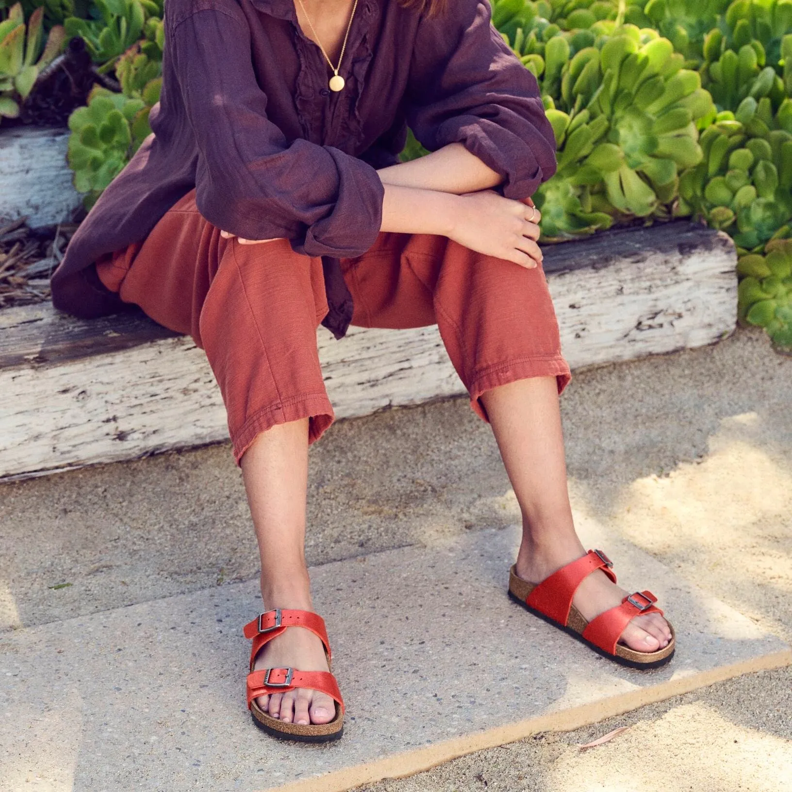 Birkenstock Sydney graceful mars red Birko-Flor