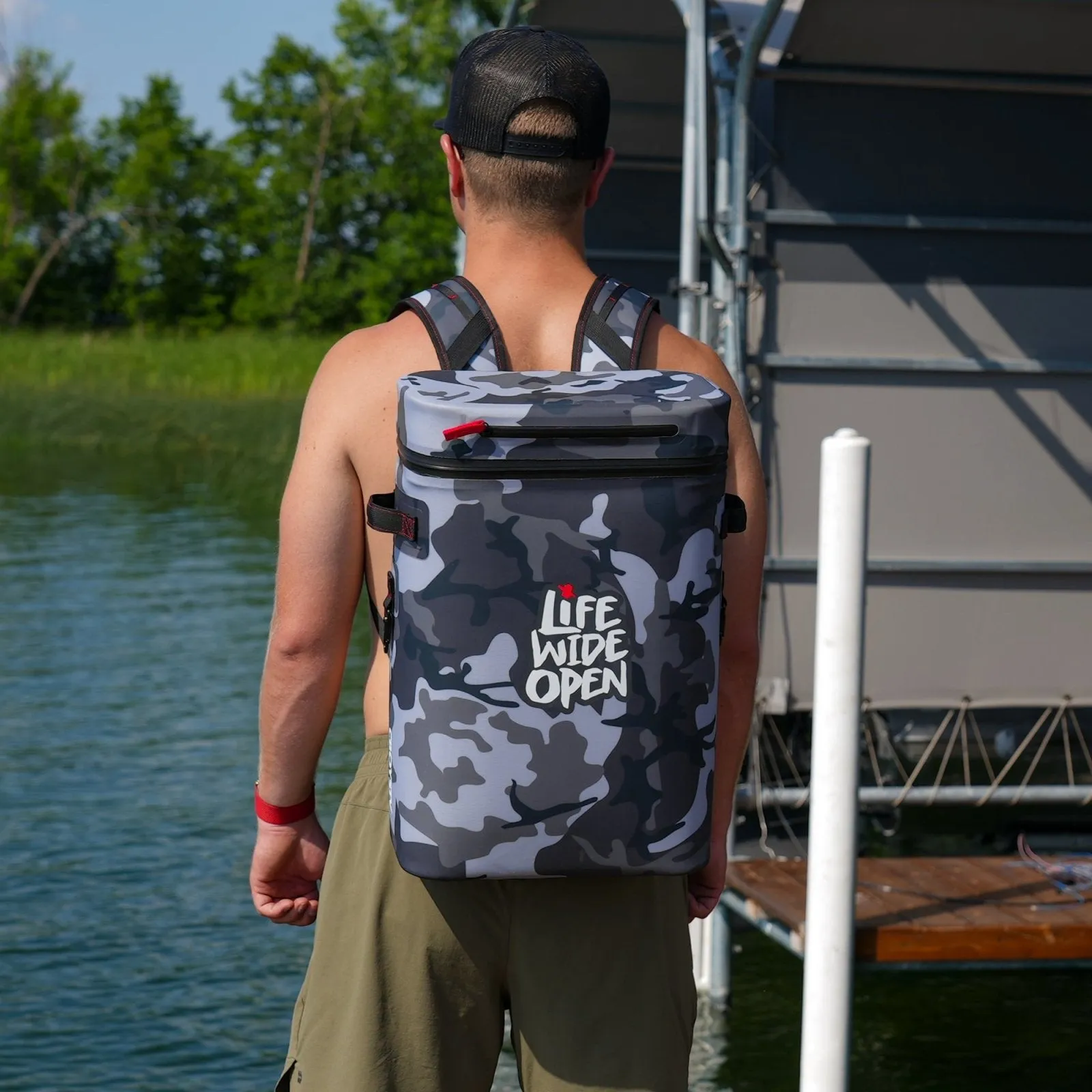 Black Camo CboysTV Cooler Backpack