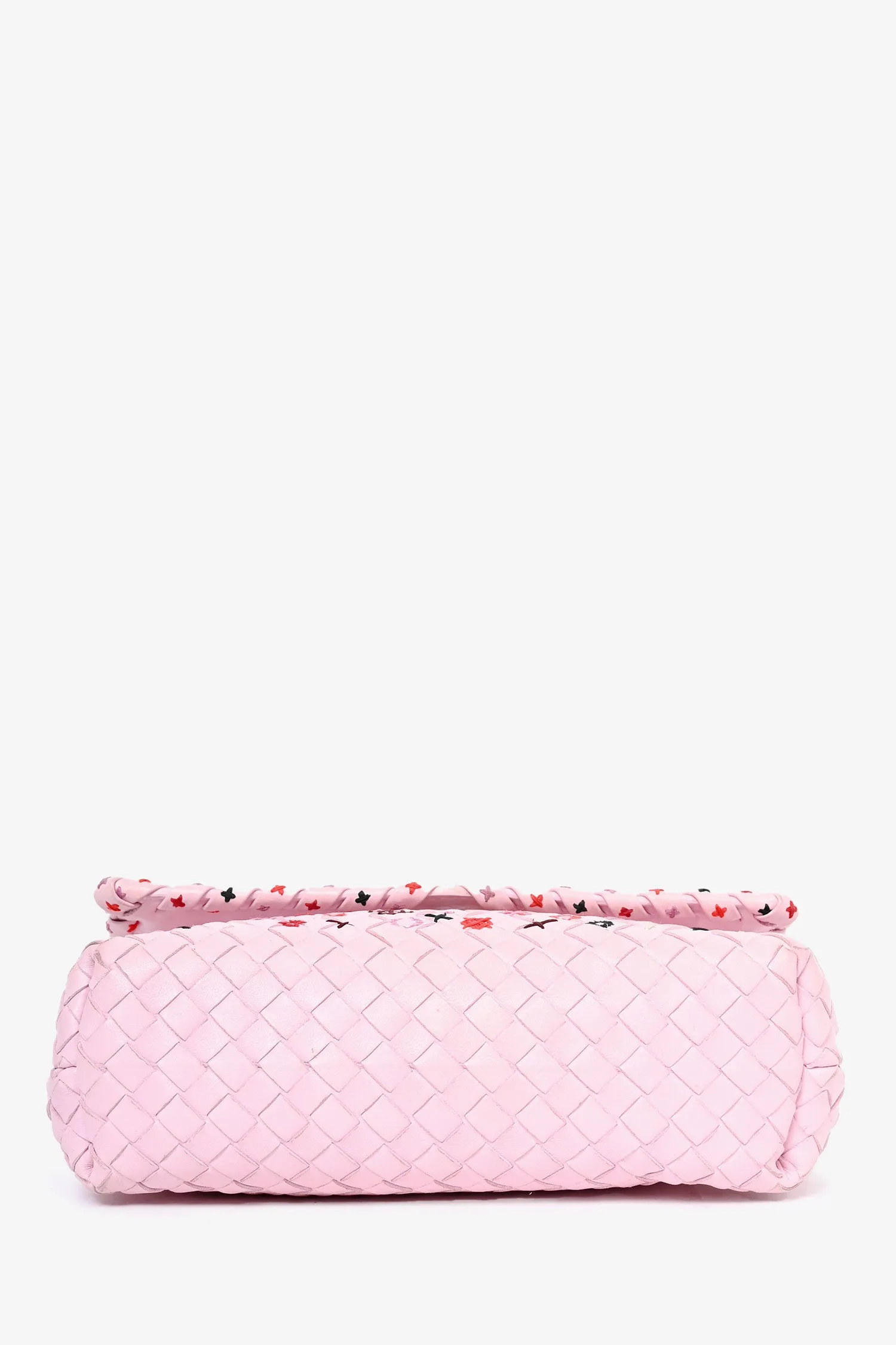 Bottega Veneta 2018 Resort Pink Leather Embroidered Crossbody