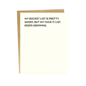 Bucket List Card