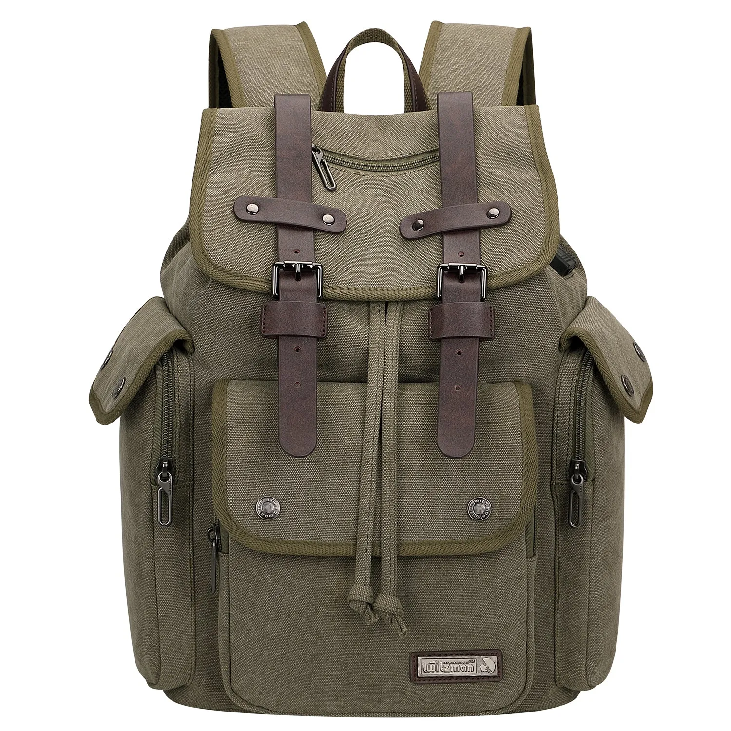 Canvas Backpack for Men Drawstring Backpack