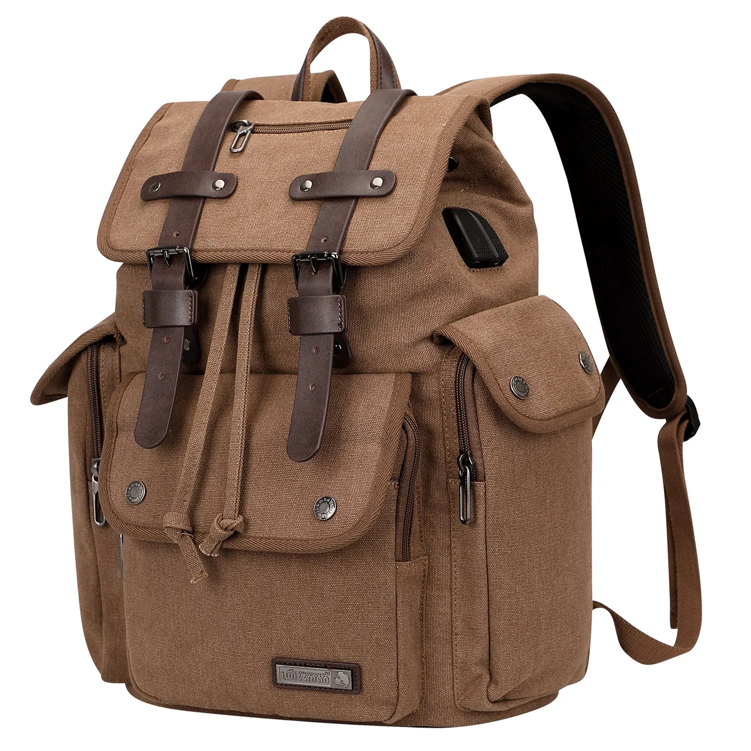 Canvas Backpack for Men Drawstring Backpack