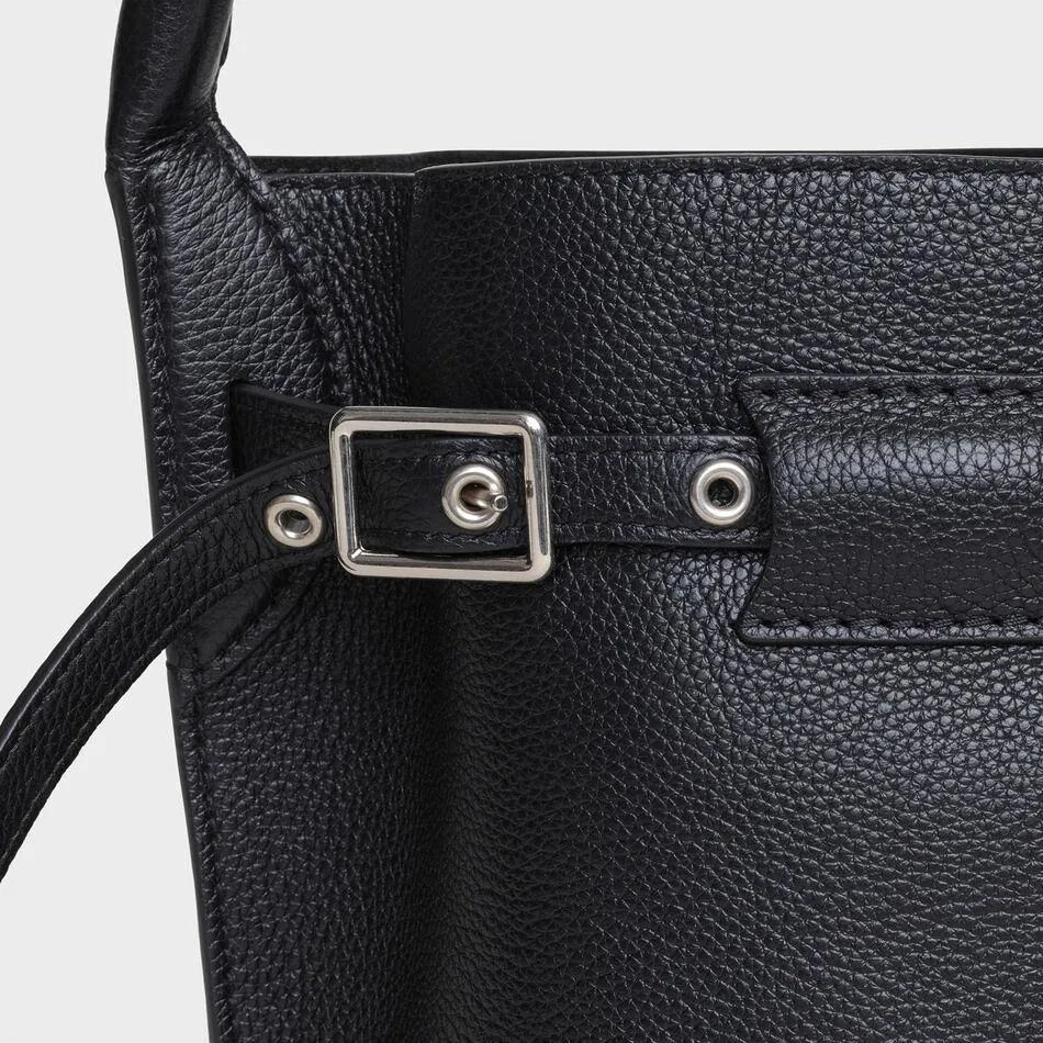 Celine Big Nano Bucket In Supple Grained Calfskin Black