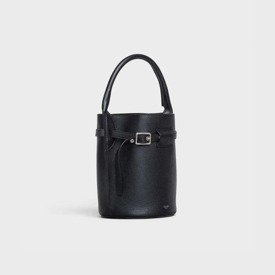 Celine Big Nano Bucket In Supple Grained Calfskin Black