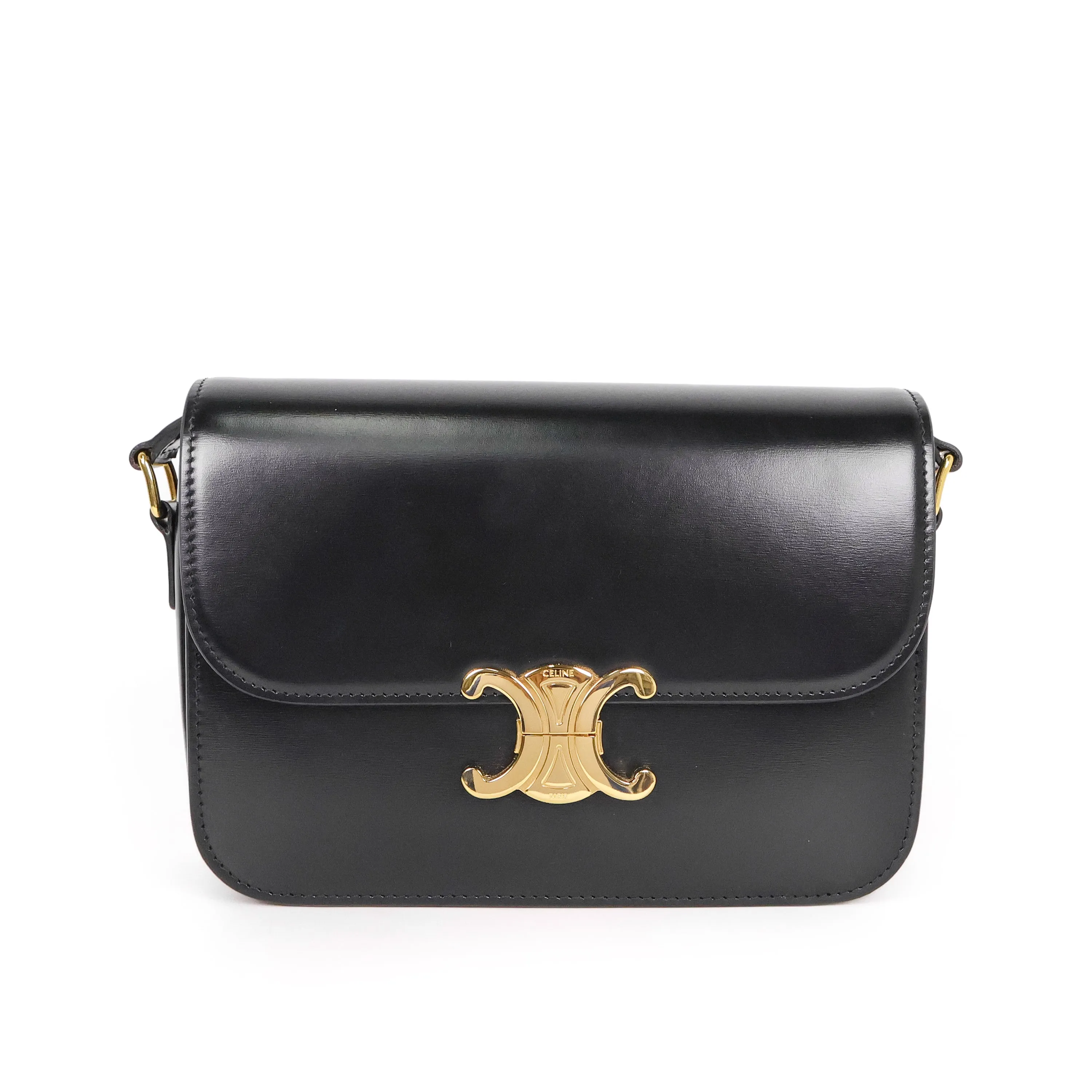 Celine Flap Classique Black Triomphe