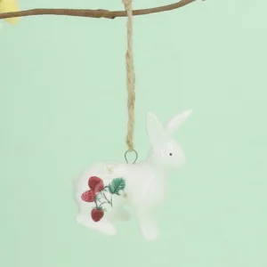 Ceramic Decoration - Strawberries Bunny