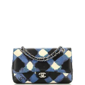 CHANEL Airlines Classic Double Flap Bag Printed Lambskin Medium