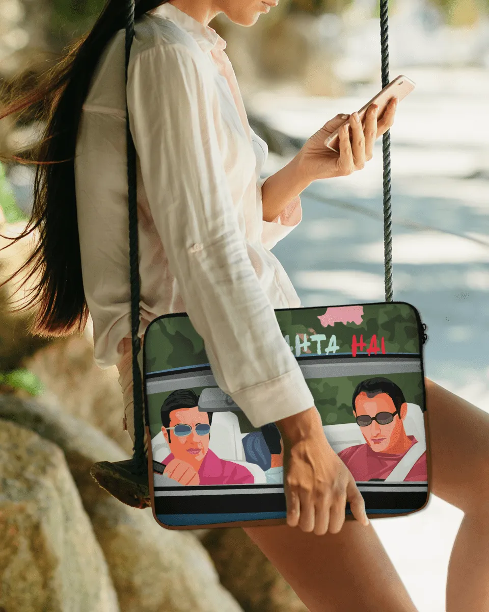 Chill Vibes Laptop Sleeve with Tagline " Dil Chahta Hai"