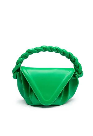 Choice Flap Top Ruched Handbag Green