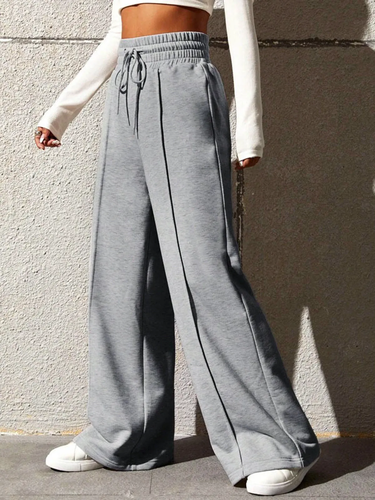 City Walk Graceful Wide Leg Sweatpants