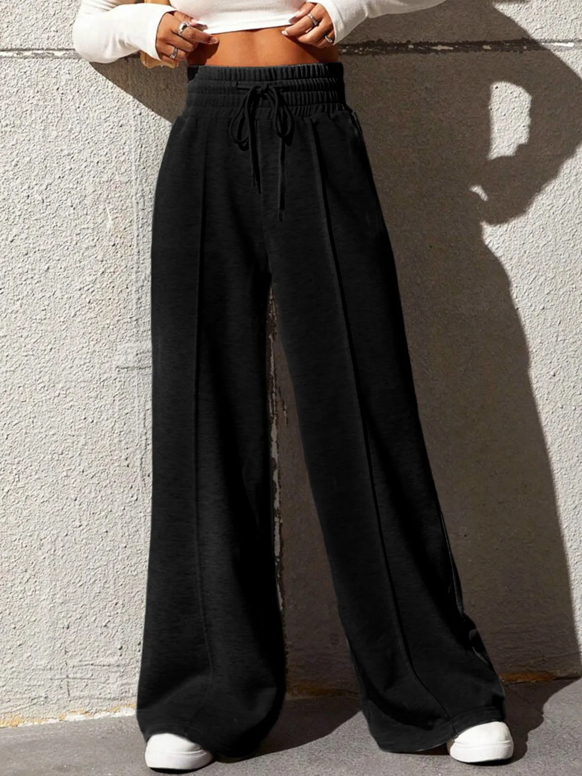 City Walk Graceful Wide Leg Sweatpants