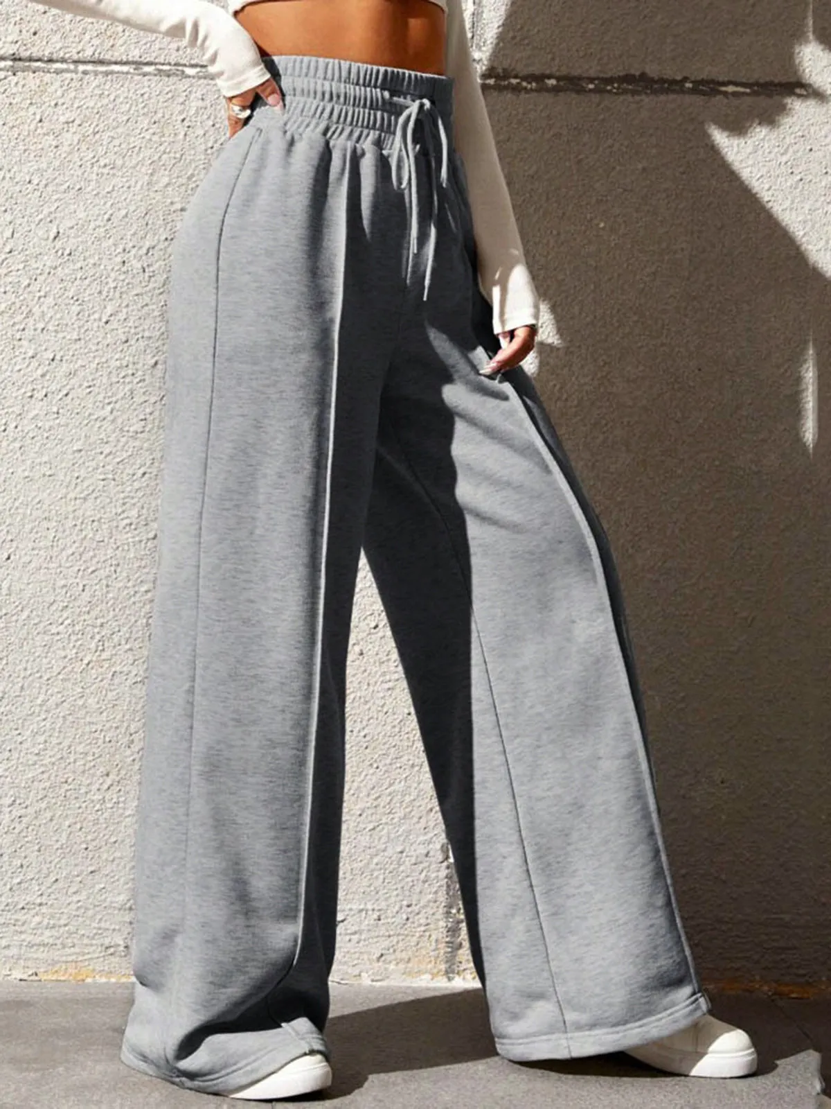 City Walk Graceful Wide Leg Sweatpants