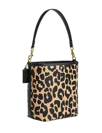 Coach City Bucket Bag With Leopard Print