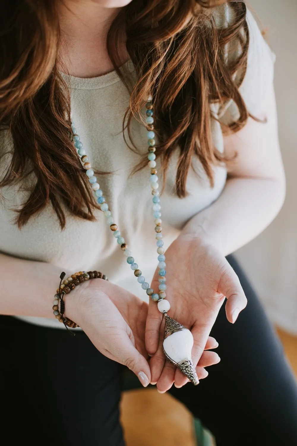 Conch Shell Dharma Truth Mala