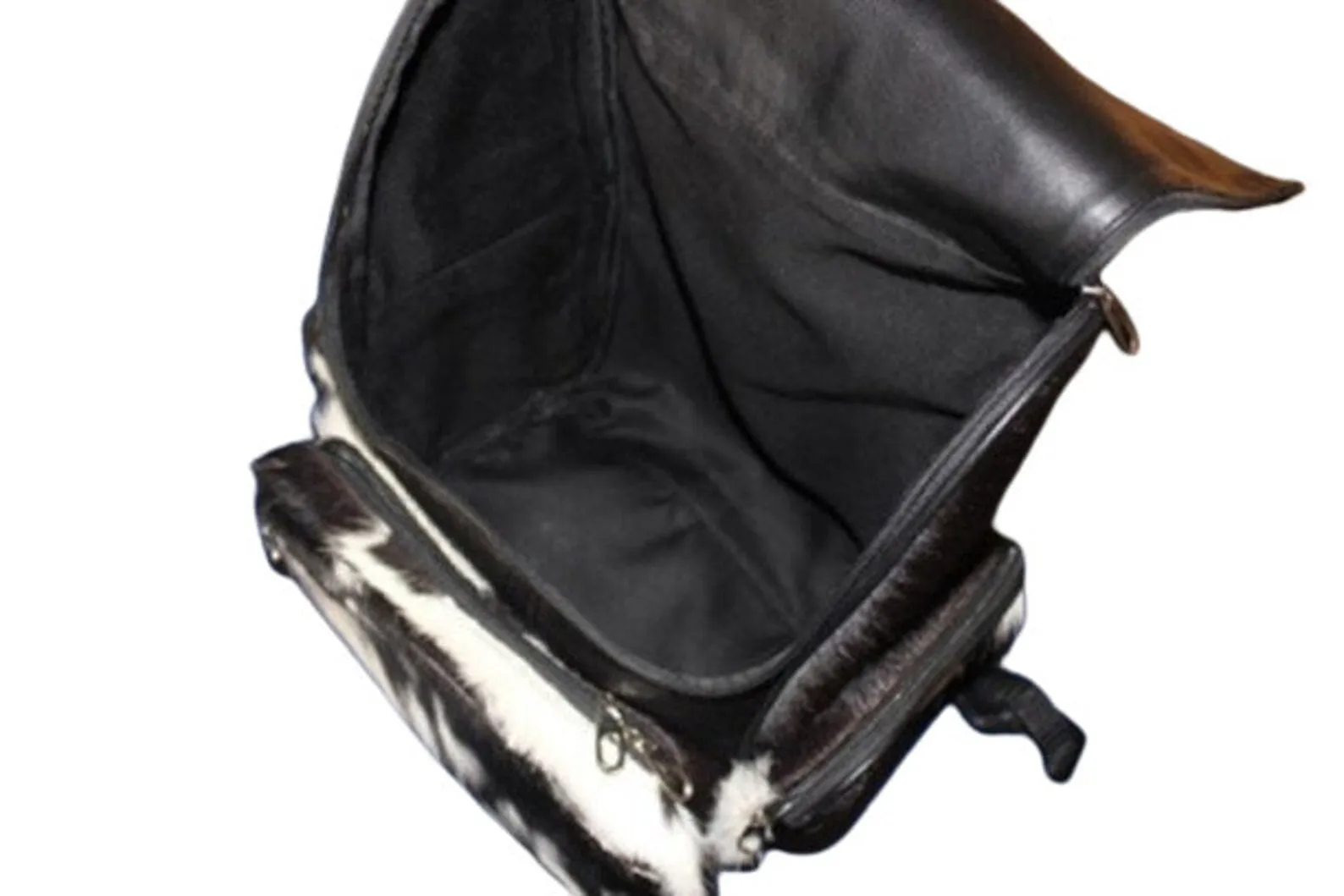 Cowhide Patchwork Travel Backpack