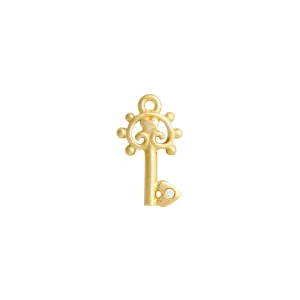 Diamond Scroll Key Charm