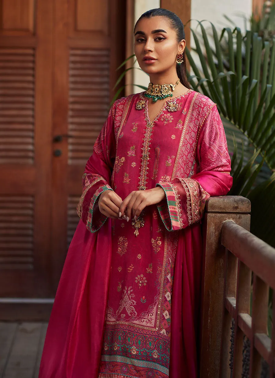 Dinaal Magenta Shirt and Dupatta