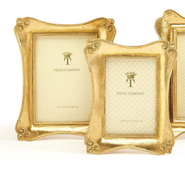 Distressed Gold Leaf Photo Frame