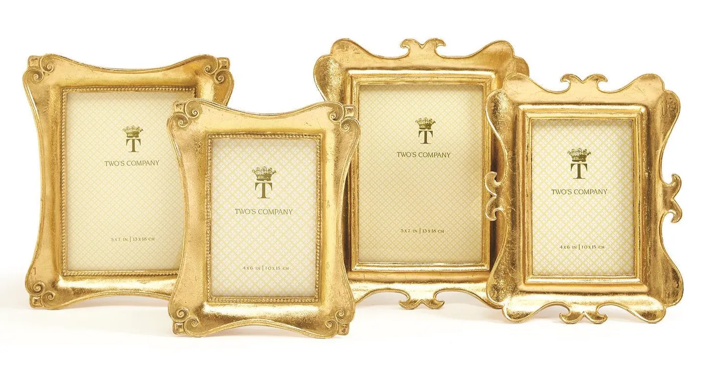 Distressed Gold Leaf Photo Frame