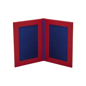 Double Leather Photo Frame 6x4 Inch - Red