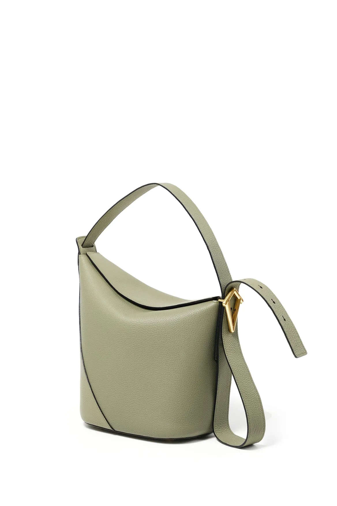 Ease Leather Shoulder Bucket Bag