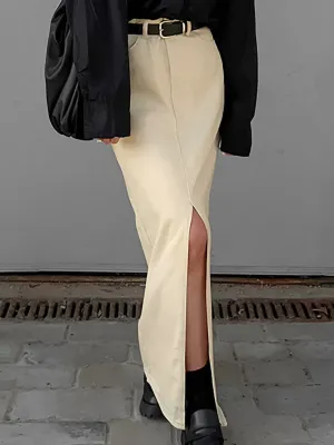 Effortless Slit Graceful Maxi Skirt