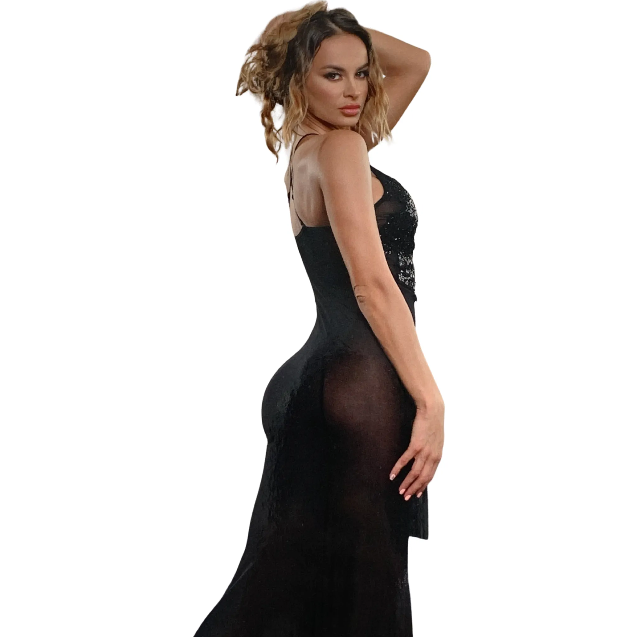 Elawin Lingerie | Black Mesh Dress