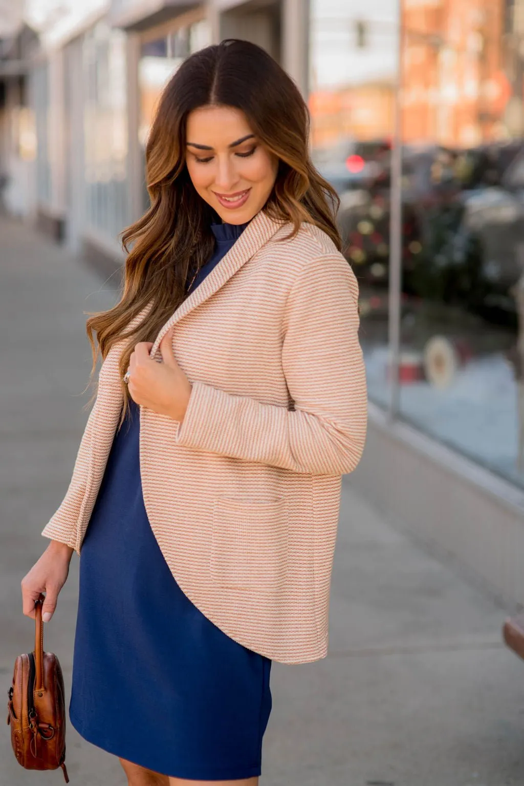 Elegantly Micro Striped Blazer