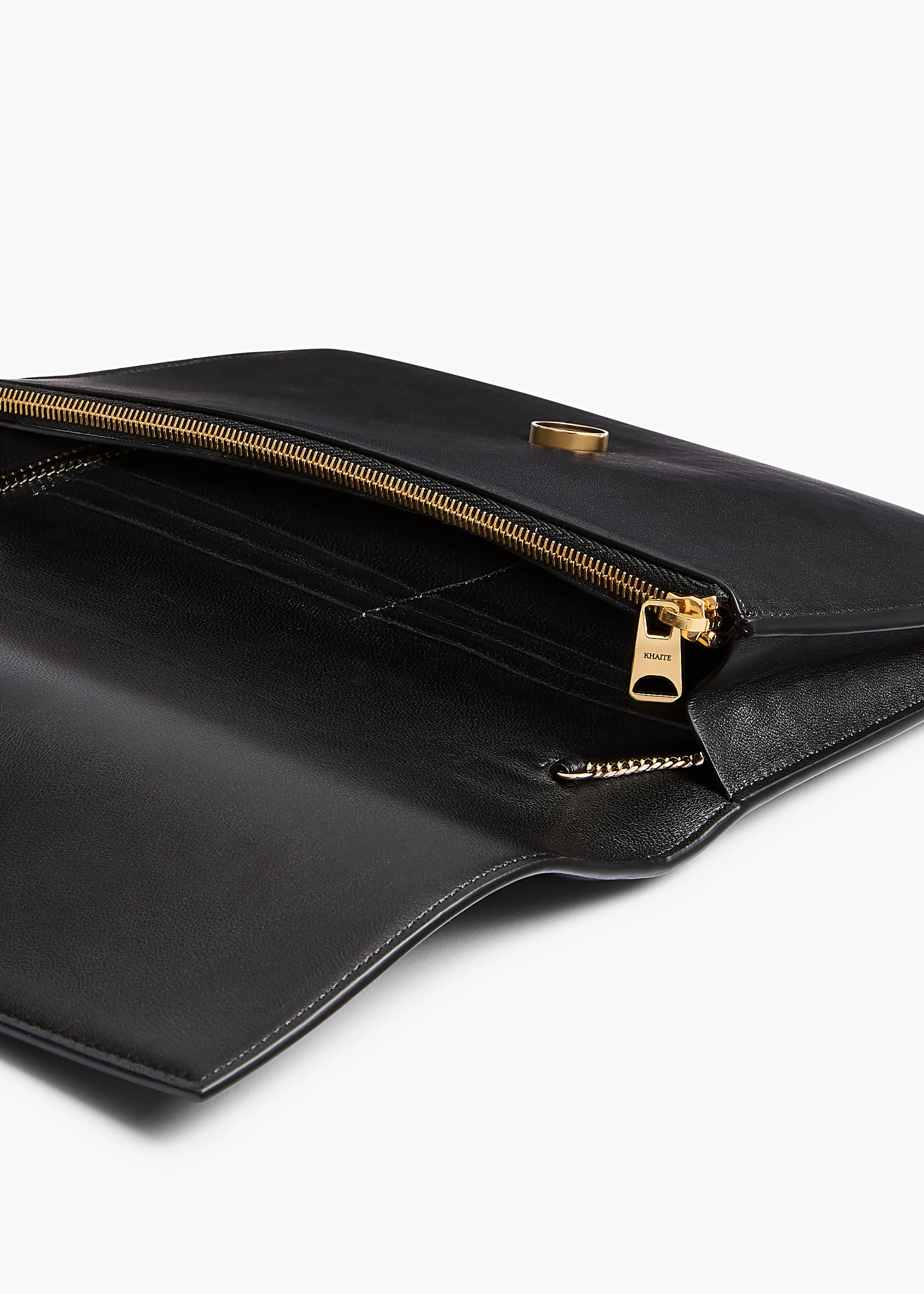 Eve Pochette on Chain in Black Nappa Leather