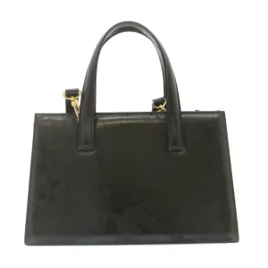 FENDI 2Way Hand Shoulder Bag Leather Black Auth ai073