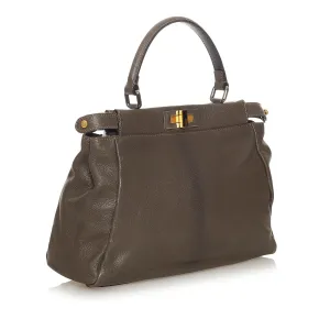 Fendi Peekaboo Leather Satchel (SHG-27570)