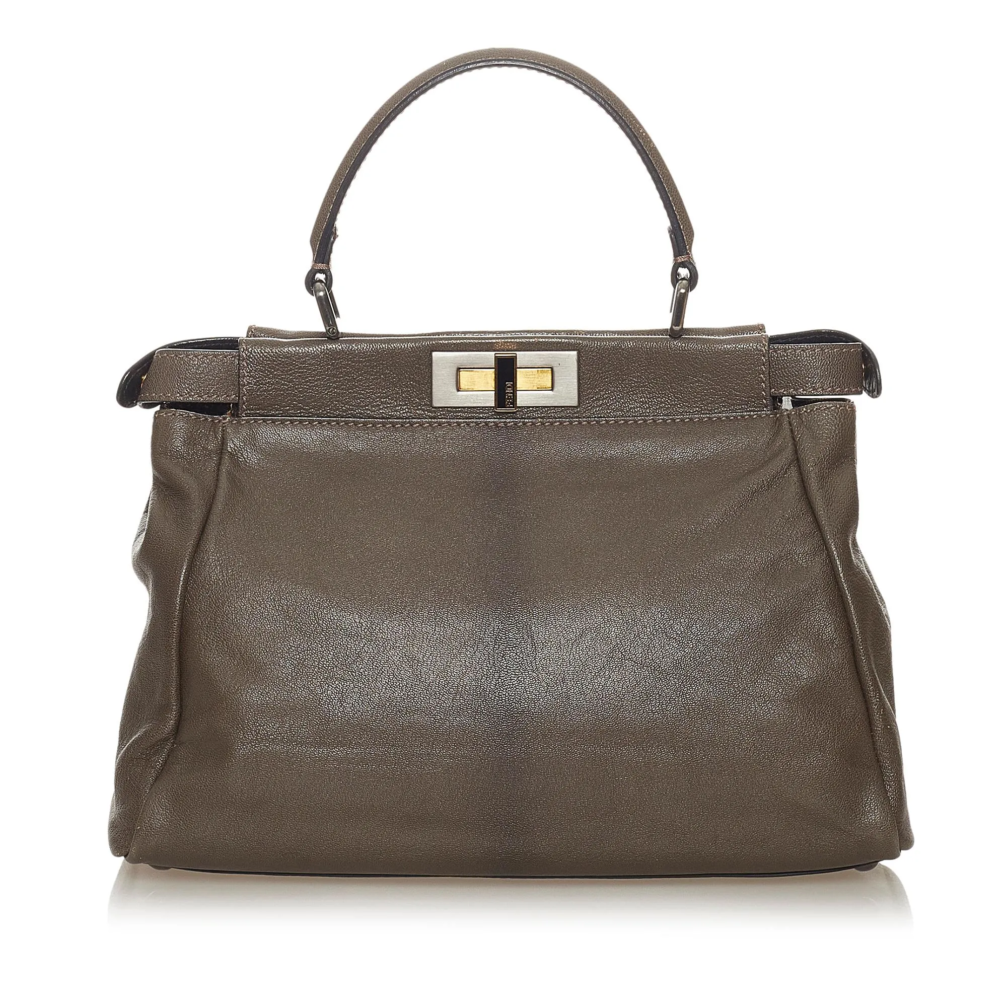 Fendi Peekaboo Leather Satchel (SHG-27570)