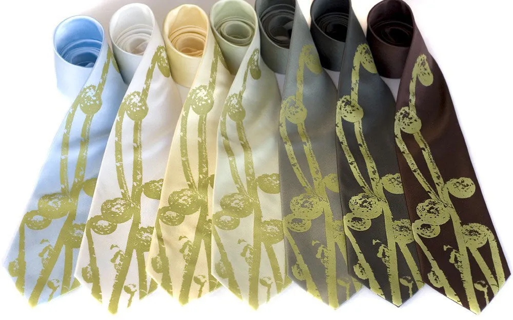 Fiddleheads Silk Necktie