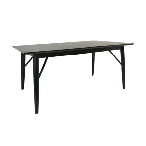 Freesia Contemporary Wooden Rectangular Dining Table, Black