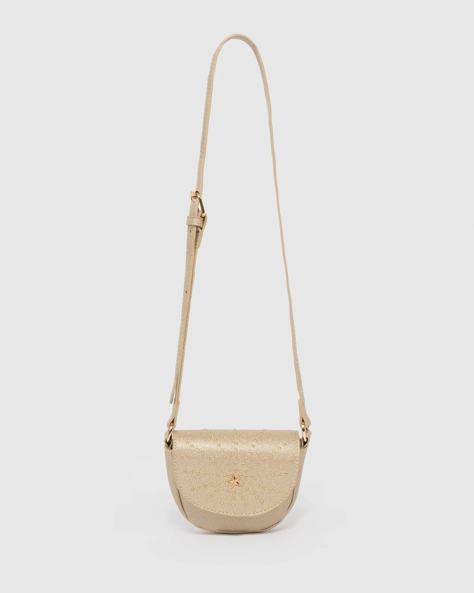 Gold Alvita Saddle Bag