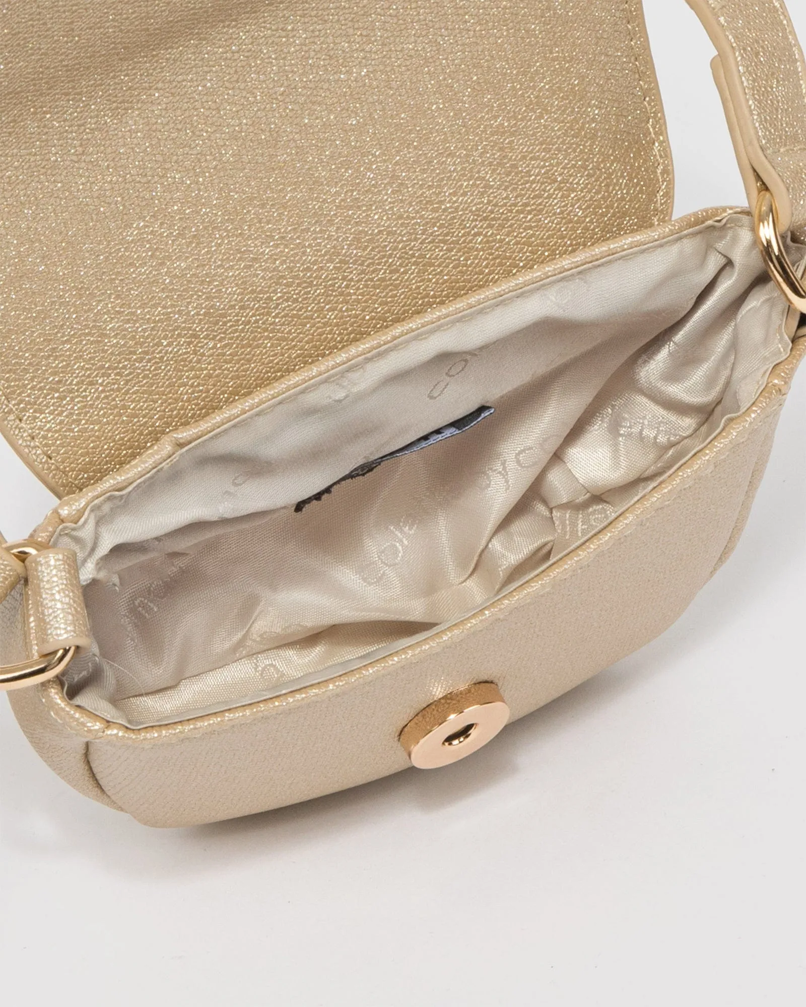 Gold Alvita Saddle Bag