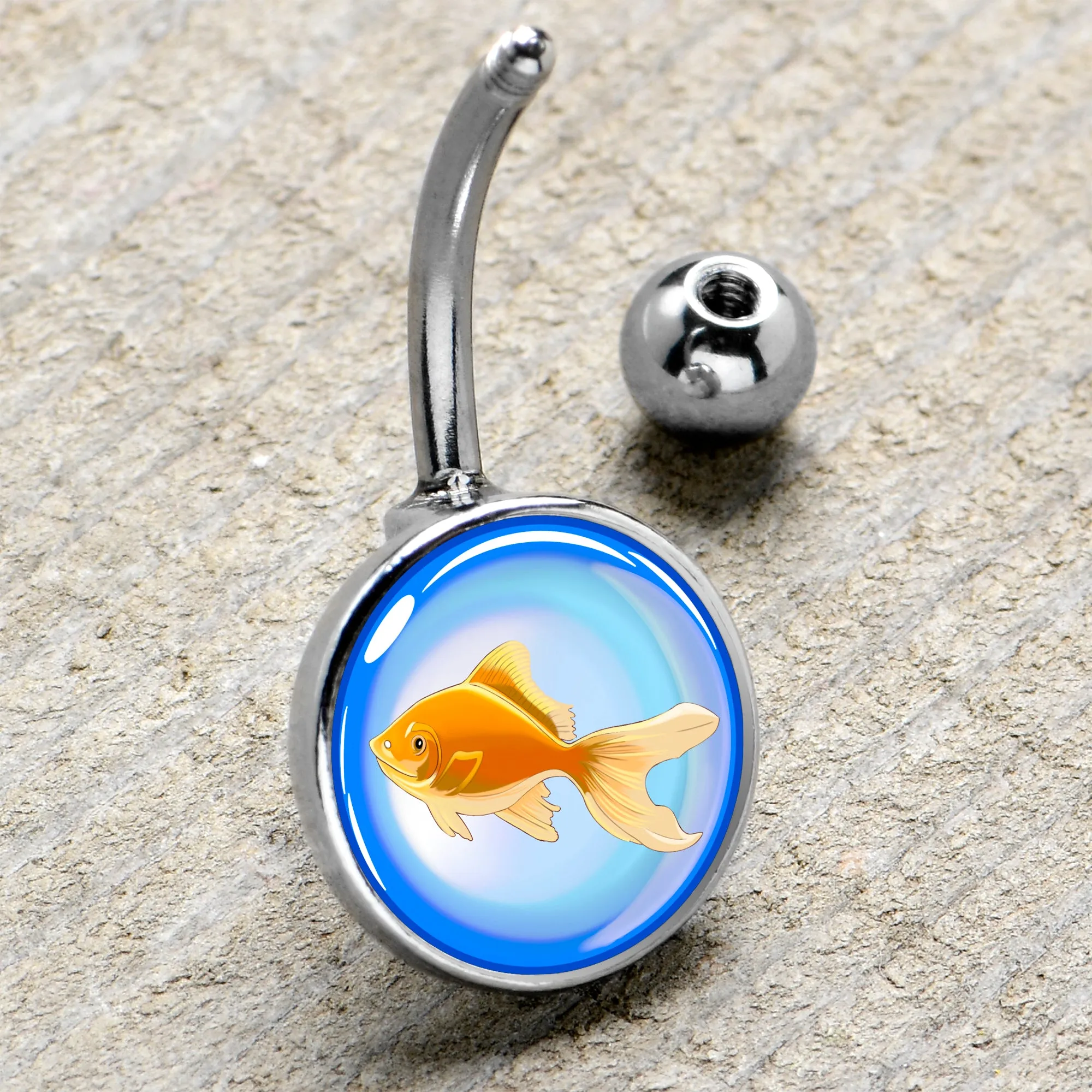 Gold Fish Belly Ring